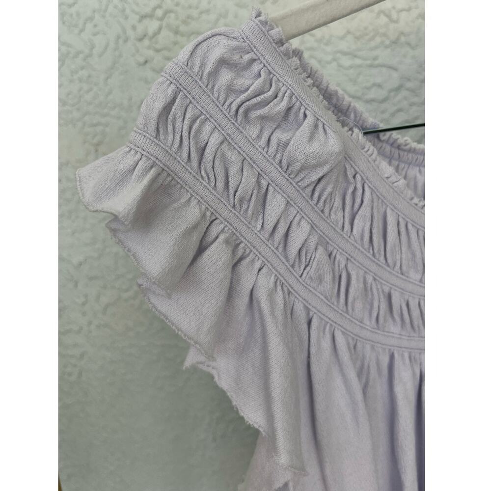 Free People We the Free Top Flutter Sleeve Size Small, Light Blue - Picture 4 of 8
